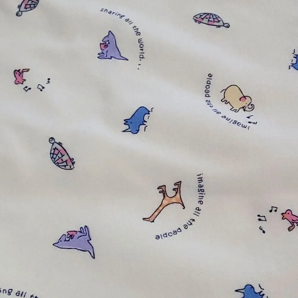 Carters John Lennon receiving Blanket Yellow 2001 sharing all the world Y2K yoko